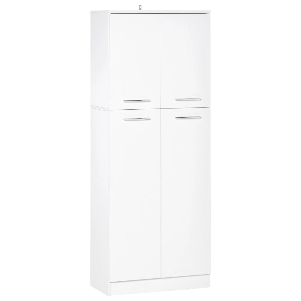 Mobile Dispensa Multiuso 59x31x155 cm in Legno Truciolare Bianco