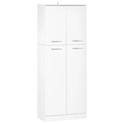 Mobile Dispensa Multiuso 59x31x155 cm in Legno Truciolare Bianco