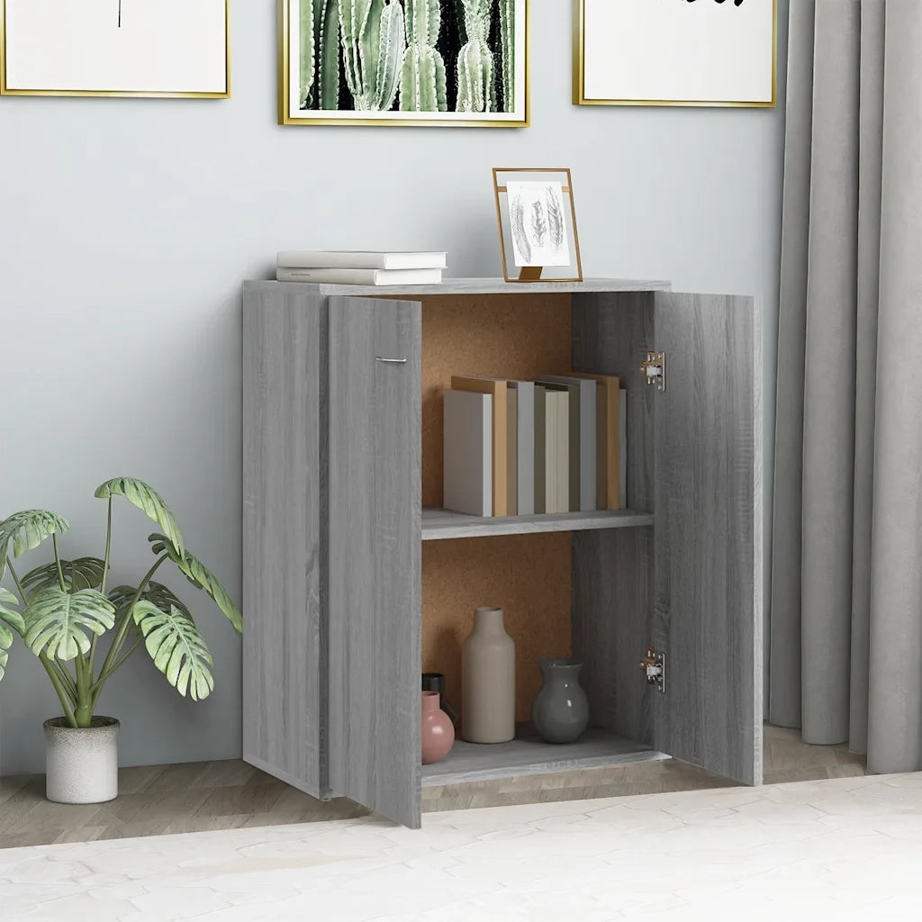 Credenza Grigio Sonoma 60x30x75 cm in Legno Multistrato 815379