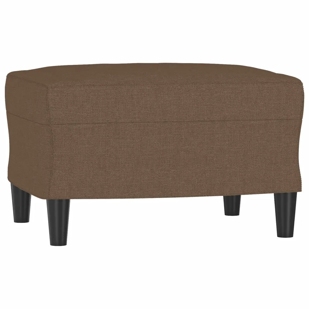 Set di Divani 4 pz con Cuscini Marrone in Tessuto