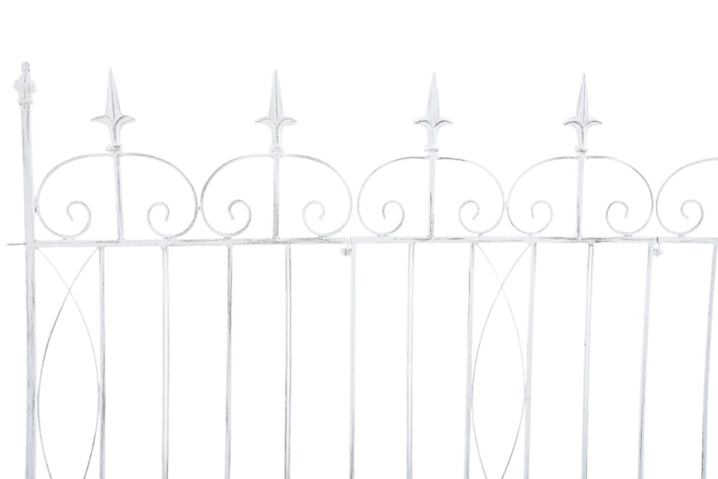 Set di 4 recinzioni da giardino Mangold bianco antico