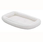 Cuscino per Animali Modello 40322-FS, 56 cm, Cuscino in Felpa per Cani e Gatti, Comodo Cuscino, Ideale per Piccoli Rasse Canine, Adatto per Sedili da 56 cm, Resistente a Lavatrice e Asciugatrice, Bianco