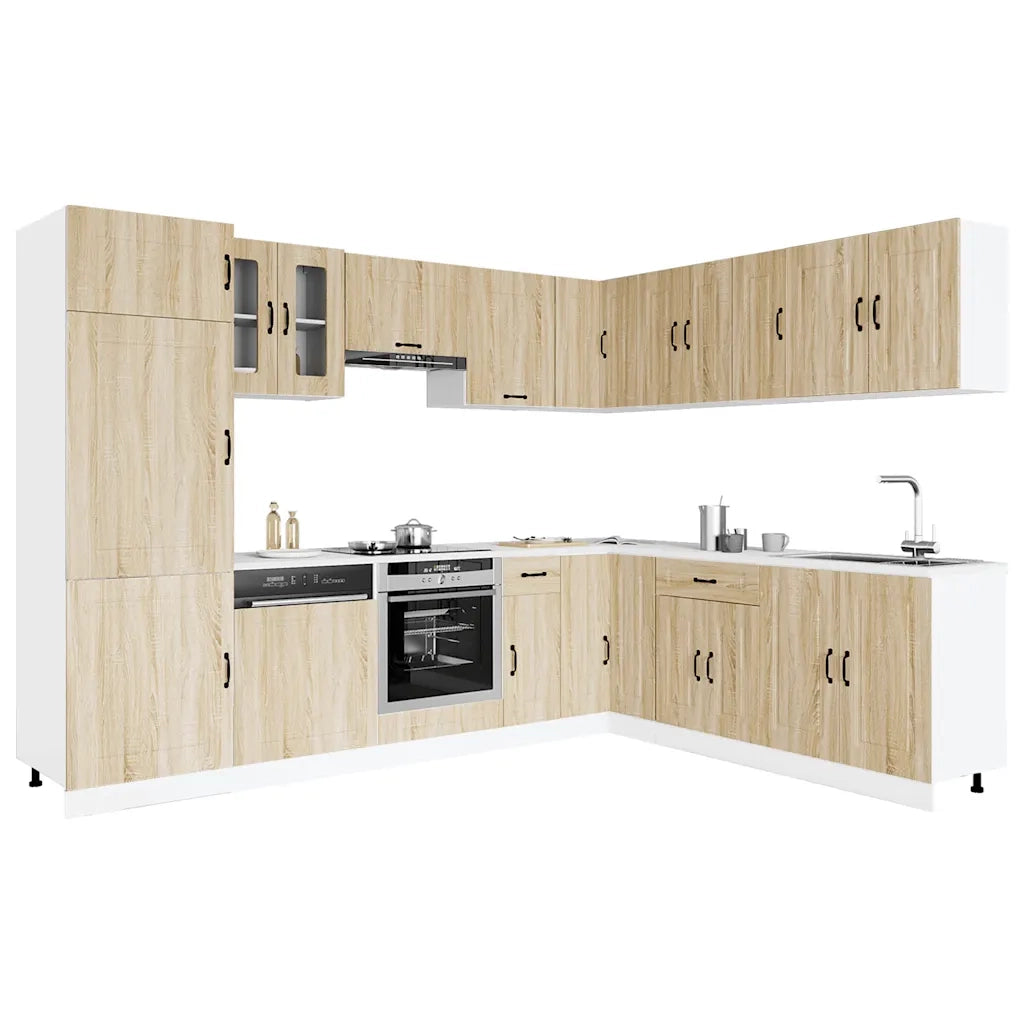 Set Mobili da Cucina 14 pz Kalmar Rovere Sonoma in Truciolato