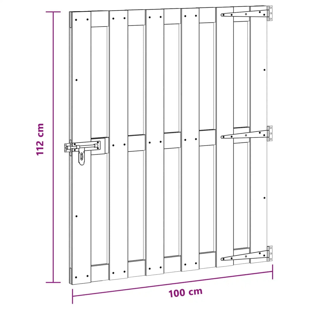 Cancello da giardino 100 x 112 cm WPC e Alluminio Marrone CFW6278438