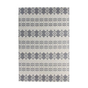 Tappeto Mirage in lana e viscosa grigio e avorio 80x150 cm