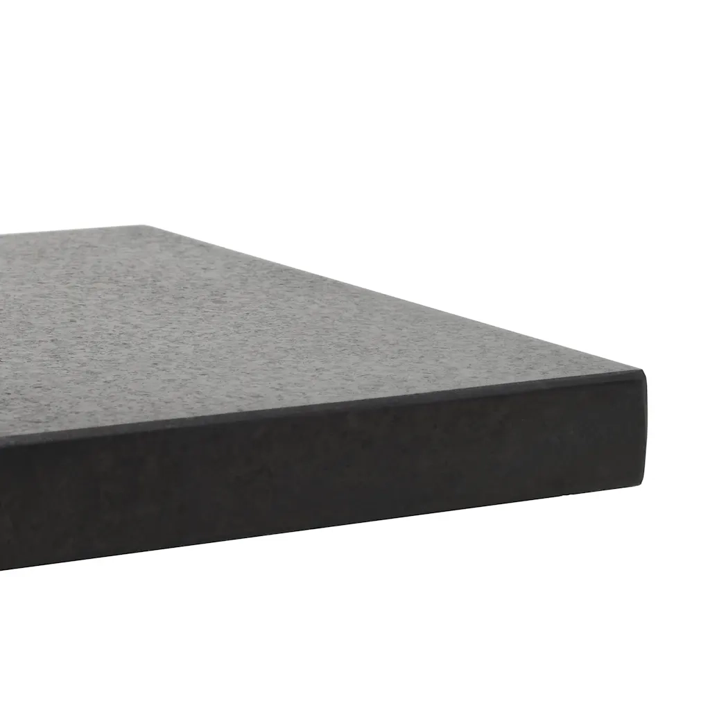 Base quadrata per ombrellone 45 x 45 x 5 cm robusta e stabile per uso esterno finitura granito nero opaco 02_0045906