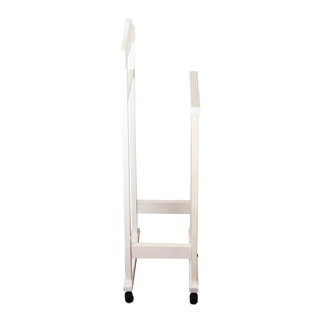INDOSSATORE  APPENDIABITI  DA  CAMERA  PRATIC LEGNO DI FAGGIO BIANCO 44 X 25 X 98 H