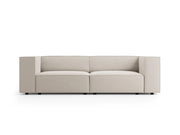 Cosmopolitan Design - Divano "Arendal" 3 posti in velluto ecru 