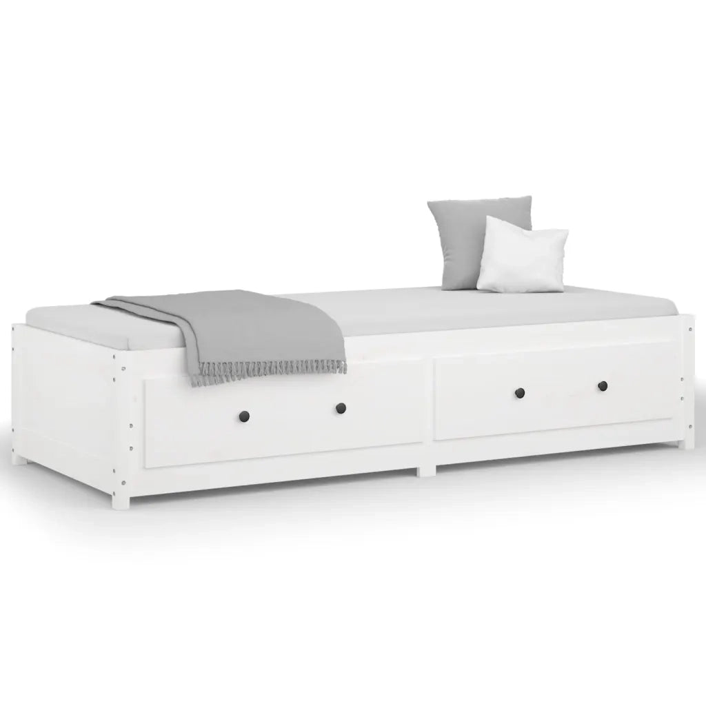 Dormeuse senza Materasso Bianca 90x200 cm Legno Massello Pino 821590