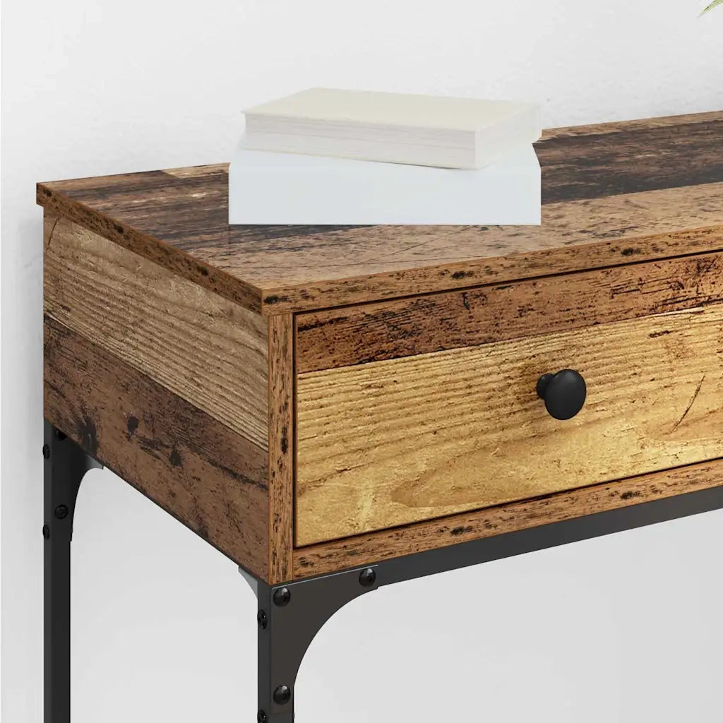 Tavolo Consolle | Tavolo d'Ingresso con cassetto Legno vecchio 75 x 34,5 x 75 cm