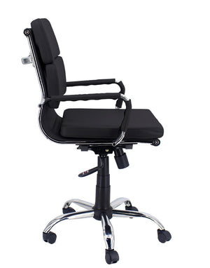 Sedia Poltrona Direzionale da Ufficio in Similpelle Mito Nera