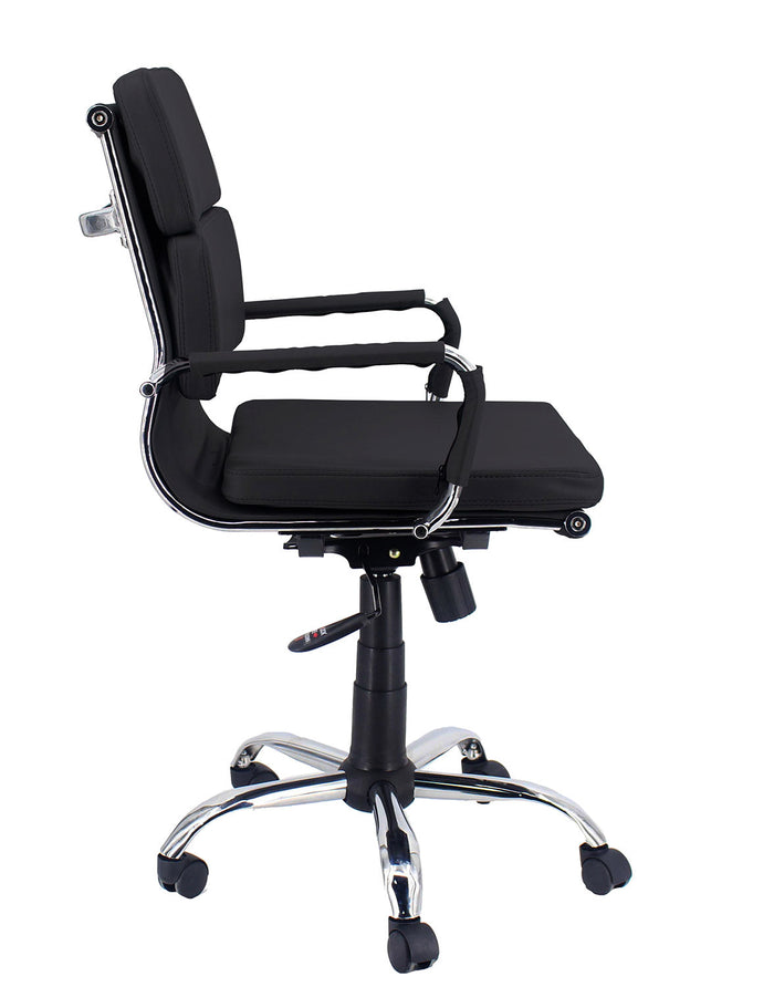 Sedia Poltrona Direzionale da Ufficio in Similpelle Mito Nera