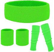 Costume anni '80 di alta qualità - Accessori - Calzettoni per gambe - Calze di lana - Cintura - Stile colorato e retro - Costume retro