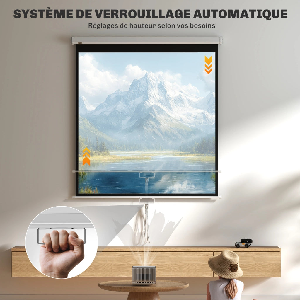 Schermo per proiezione TV e Home Cinema 85 pollici ¨C zephmum ¨C 162.5x162 cm