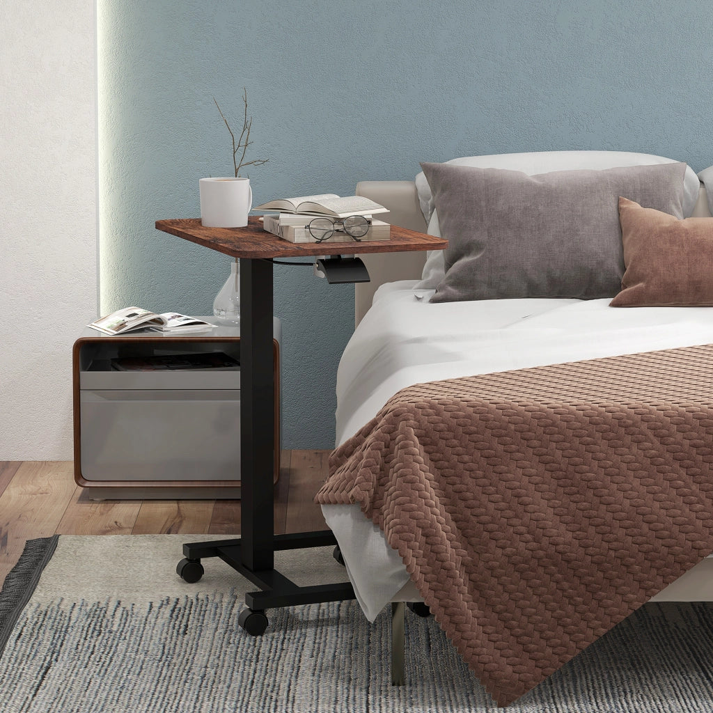 Tavolo regolabile in altezza ¨C zephmum ¨C 65x48x108 cm, colore marrone e nero