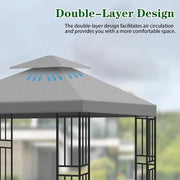 Dak sostitutivo per capanna, 3 x 3 m, capanna a 2 falde in PVC, copertura, impermeabile, capanna, sostituzione del tetto in metallo, capanna, capanna per giardino, tenda per feste, tenda per giardino (antracite)