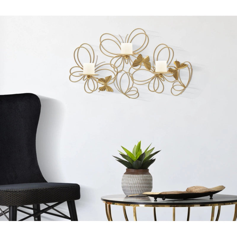 Porta Cand Da Muro Farfalle cm 61x12x34