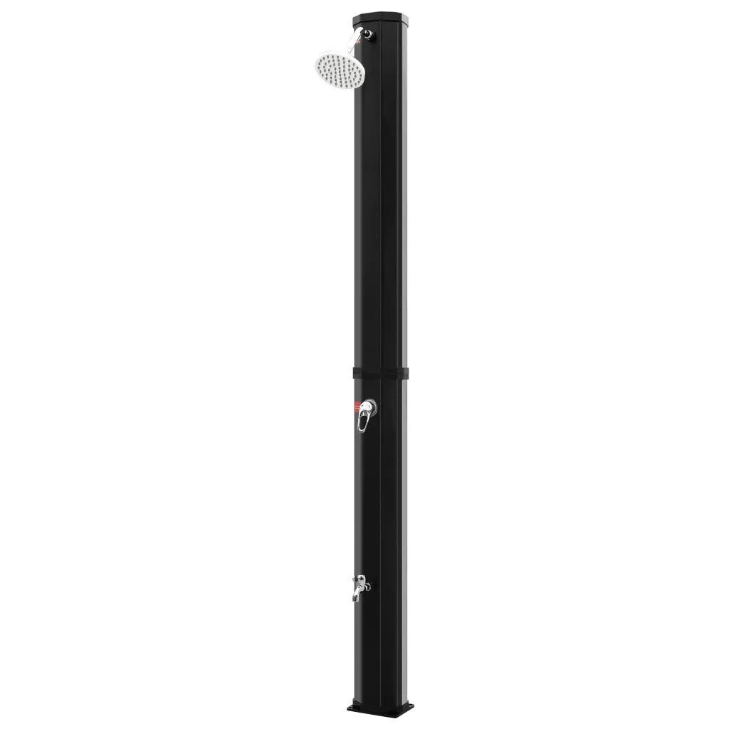 Doccia Solare da Giardino con Soffione e Rubinetto 35 L Nero cod mxl 44226