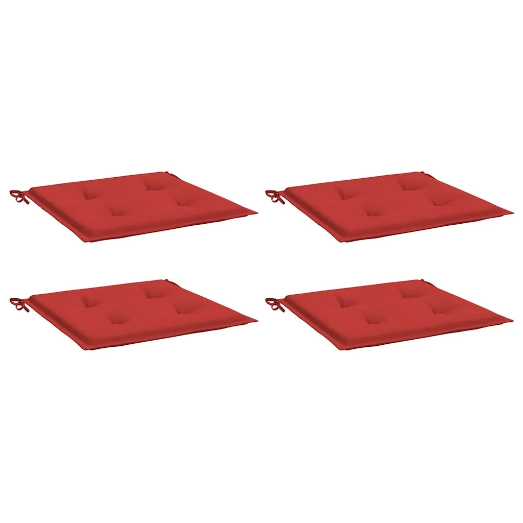 Cuscini per Sedia 4 pz Rossi 40x40x4 cm in Tessuto Oxford 47593