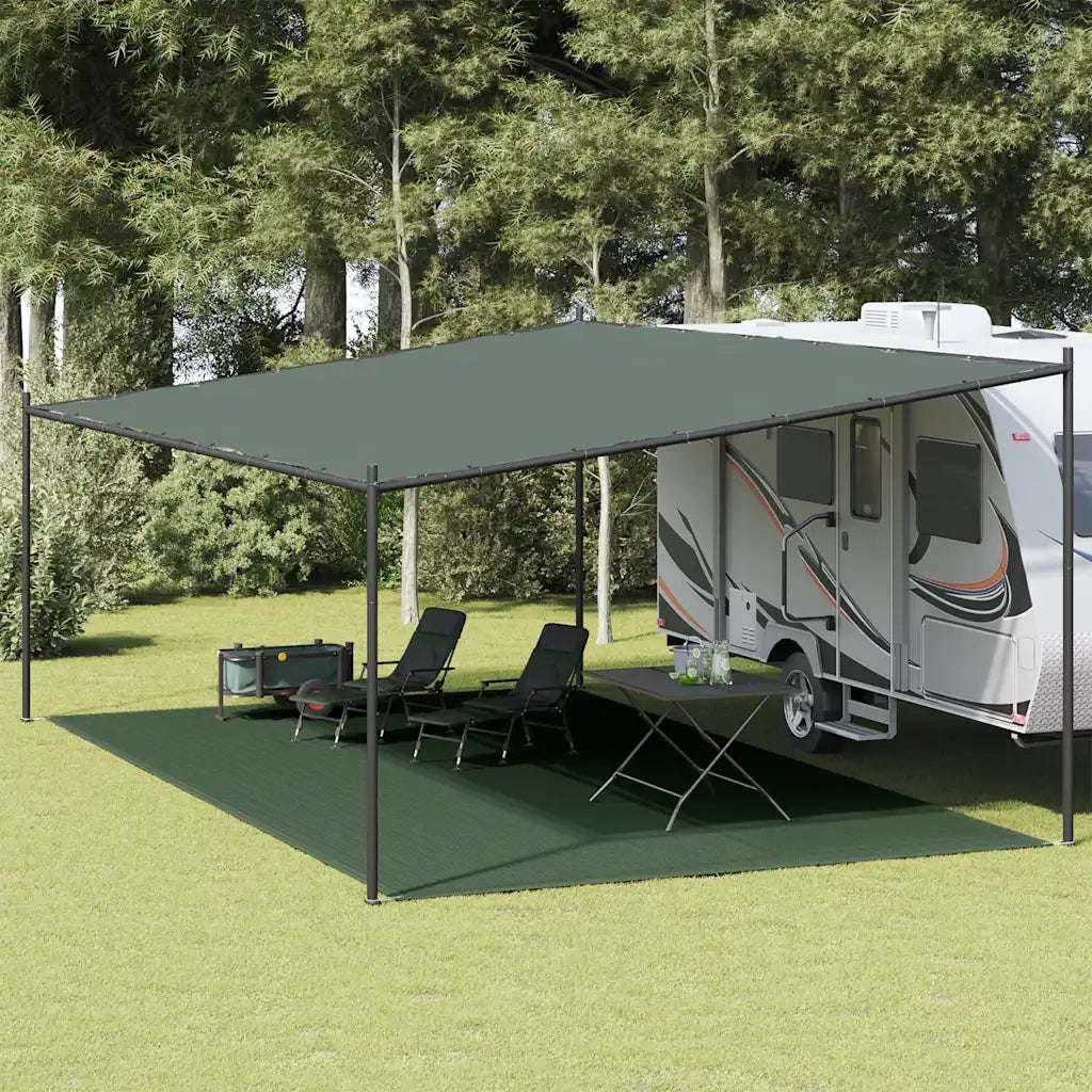 Tappeto da Tenda 400x700 cm Verde Scuro in HDPE 310714