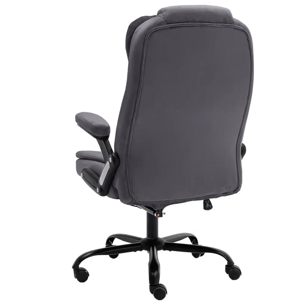 Sedia da Ufficio Grigio Scuro in Velluto 20569