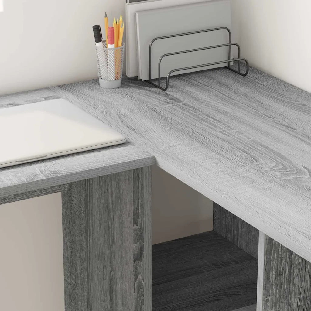 Scrivania Grigio Sonoma 142 x 102 x 73 cm Legno ingegnerizzato 869295