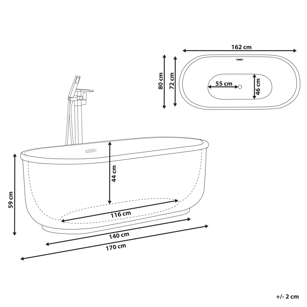 Vasca da bagno autoportante argento lucido sanitario acrilico singolo ovale moderno design minimalista