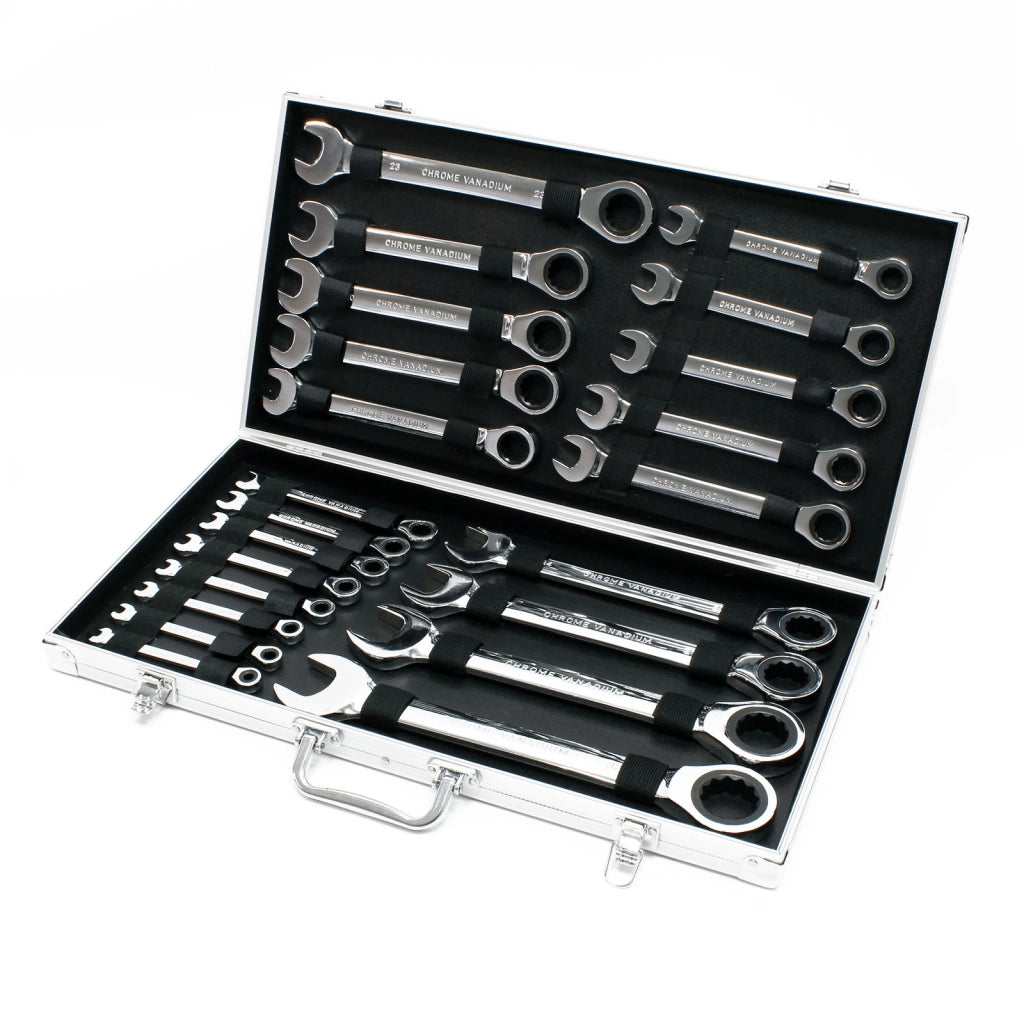 Chiave combinata a cricchetto Set da 22 pezzi 6-32mm Chiave inglese a forchetta