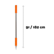 Euromeci manico telescopico in alluminio anodizzato 91-182 cm