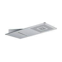 Soffione doccia a parete acciaio inox punta quadrata con cascata