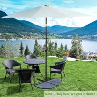 Set 2 Pesi per Ombrellone a Base a Croce da 28 kg con Design a Ventaglio, in Colofonia, 66x47x4.2 cm, Bronzo