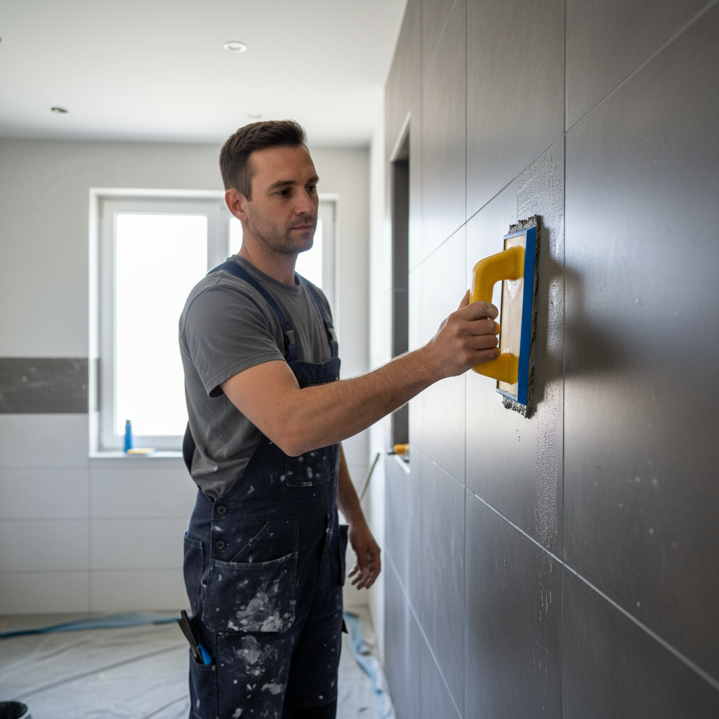 Spatola per fuga doppio profilo gomma intercambiabile azzurrina 95x248 mm