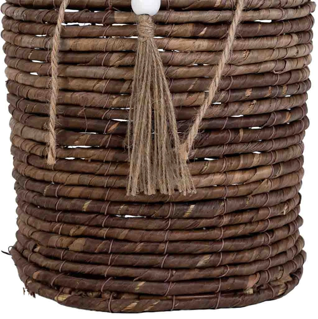 Vaso in foglia di banano naturale marrone, D22x38h cm