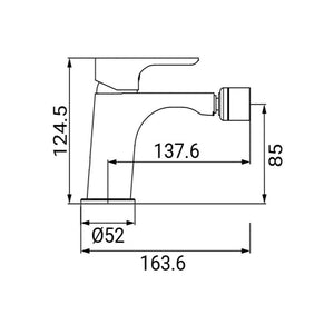 Rubinetto bidet finitura cromata, serie cloe