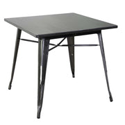 Tavolo ferro new bristol galvanizzato quadro cm 80x80h76