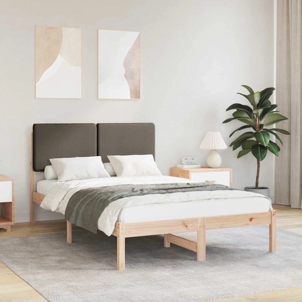 Letto matrimoniale | Letto per adulti | Letto con Testiera Rivestita Talpa 120 x 200 cm Pino massello