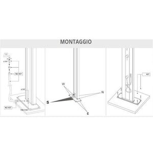 Doccia Solare Bassa Happy Go 23Lt In Polietilene Con Doccetta Mobile Colore Verde Cv-Hg140/6018