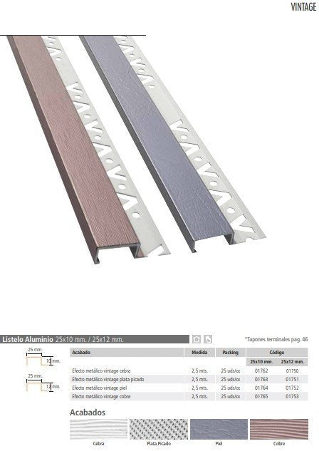 Listello vintage ml.2,5 25x10 pe lle