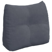 Cuscino per Schiena | Cuscino dorsale Grigio scuro 60 x 24 x 50 cm Velluto