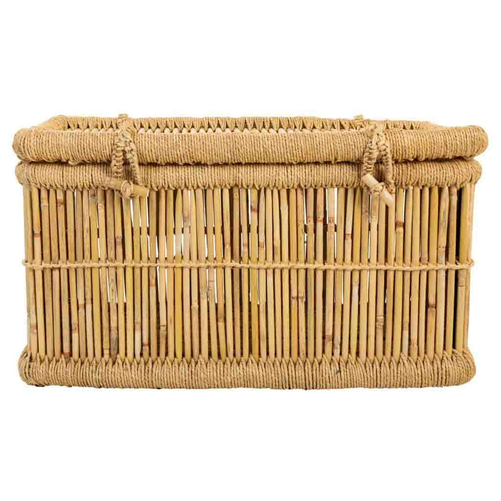Set di 2 cesti portabiancheria in bambù 75x52x40
