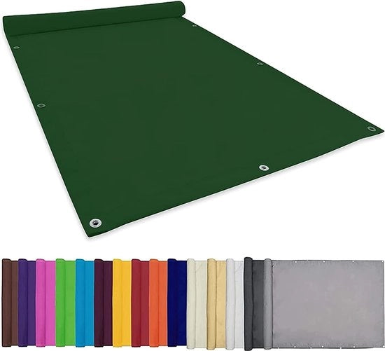 Ombrellone da sole a strisce Ombrellone da sole Ombrellone da sole tela 1x3M 98% Ombrello da sole con tessuto 95% UV Ombrellone per terrazza con traverse Doorvoertules, Verde scuro, 22073