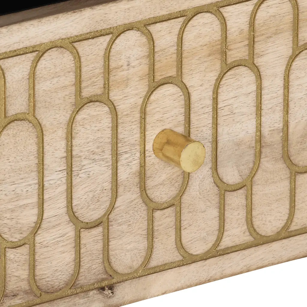 Mobile Porta TV 100x33x46 cm in Legno Massello di Mango 358264