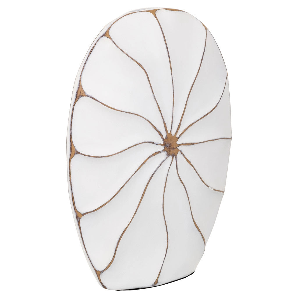 Vaso in poliresina bianca 27x8x39,5h