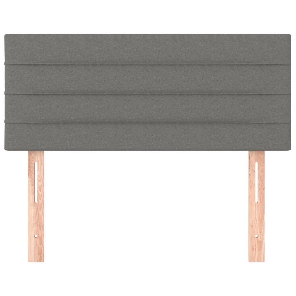 Testiera-Testata Decorativa Grigio Scuro 90x5x78/88 cm in Tessuto 557175
