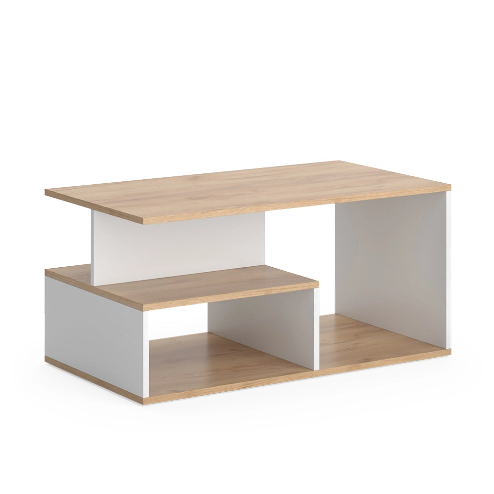 Vicco Tavolino da salotto Quercia dorata/bianco 90 x 49.4 cm
