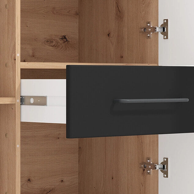 madia due ante quattro cassetti moderna cm 89 5x40x141 5 h - ELLI
