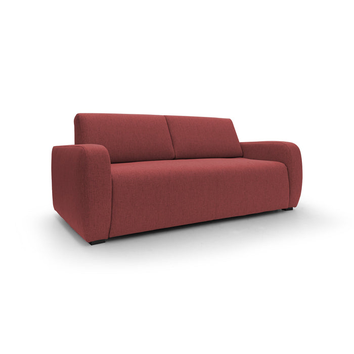 Duna Divano letto matrimoniale con materasso 20 cm in tessuto impermeabile T03 215 cm (mat. 160x197) rosso