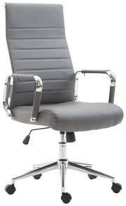 Sedia ufficio Kolumbus in similpelle grigio