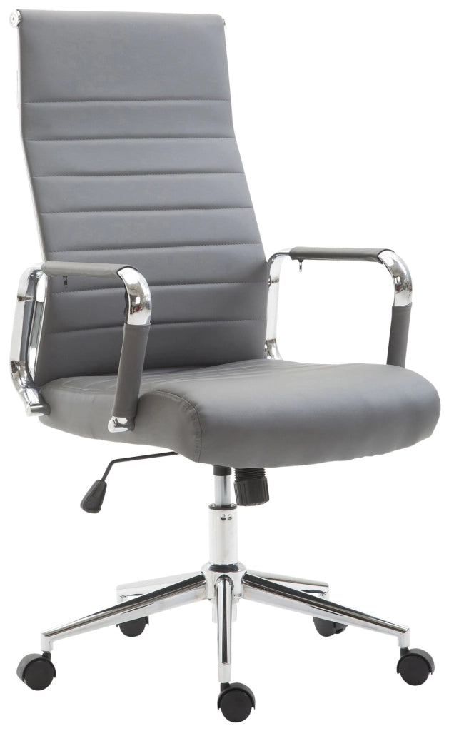 Sedia ufficio Kolumbus in similpelle grigio