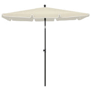Ombrellone da Giardino con Palo 210x140 cm Sabbia 315543